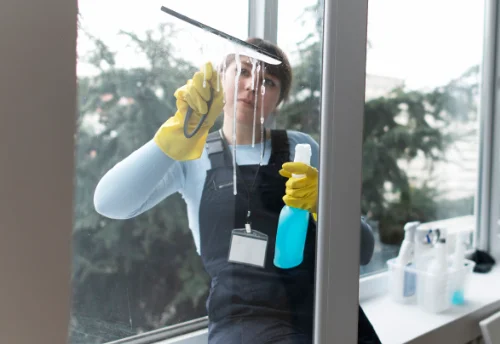 Nettoyage de vitres intérieures et extérieures au Fidelaire